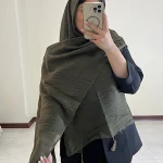 شال پلیسه با کیفیت سبز کاراشیک