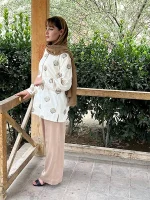 شومیز مزونی لینن سوزن دوزی هندی 2