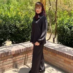 شومیزمشکی مزونی کارشده فروشگاه کاراشیک