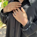 شومیز مشکی مزونی کارشده فروشگاه کاراشیک 8