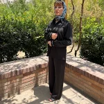 شومیز مشکی مزونی کارشده فروشگاه کاراشیک 9