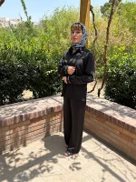 شومیز مشکی مزونی کارشده فروشگاه کاراشیک 9