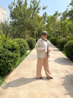 شلوار مزونی تابستانی سنتل ترک با کیفیک 5 رنگ در کاراشیک